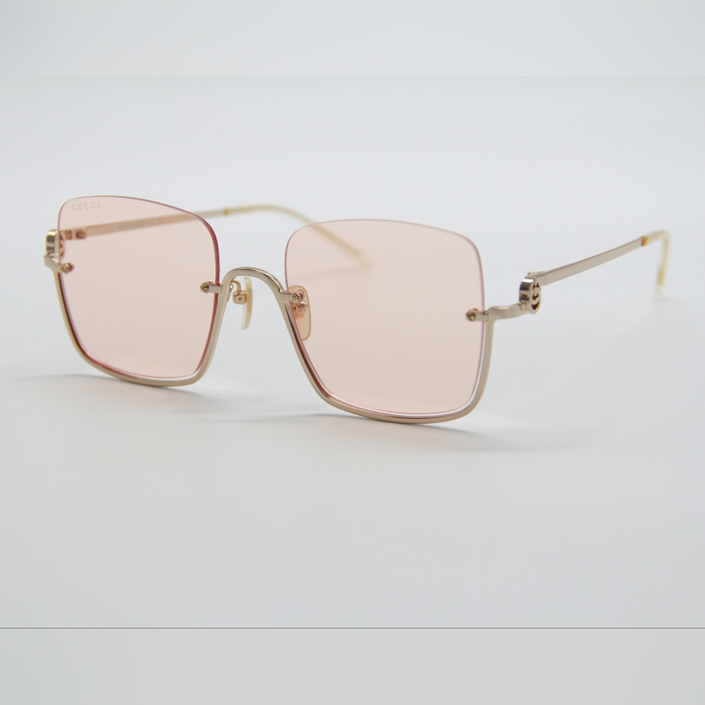 NEW GUCCI SUNGLASSES GG1279S 005 WOMEN PINK EYEWEAR - Picture 3 of 12